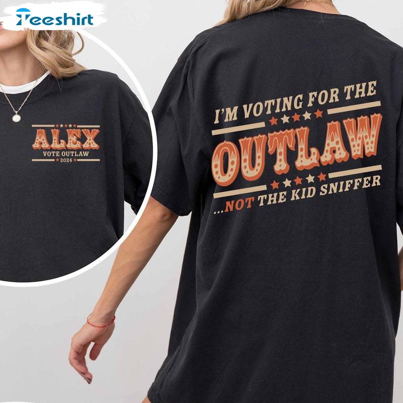 Make America Great Short Sleeve , Retro I'm Voting For The Outlaw Not The Kid Sniffer T-shirt Tank Top