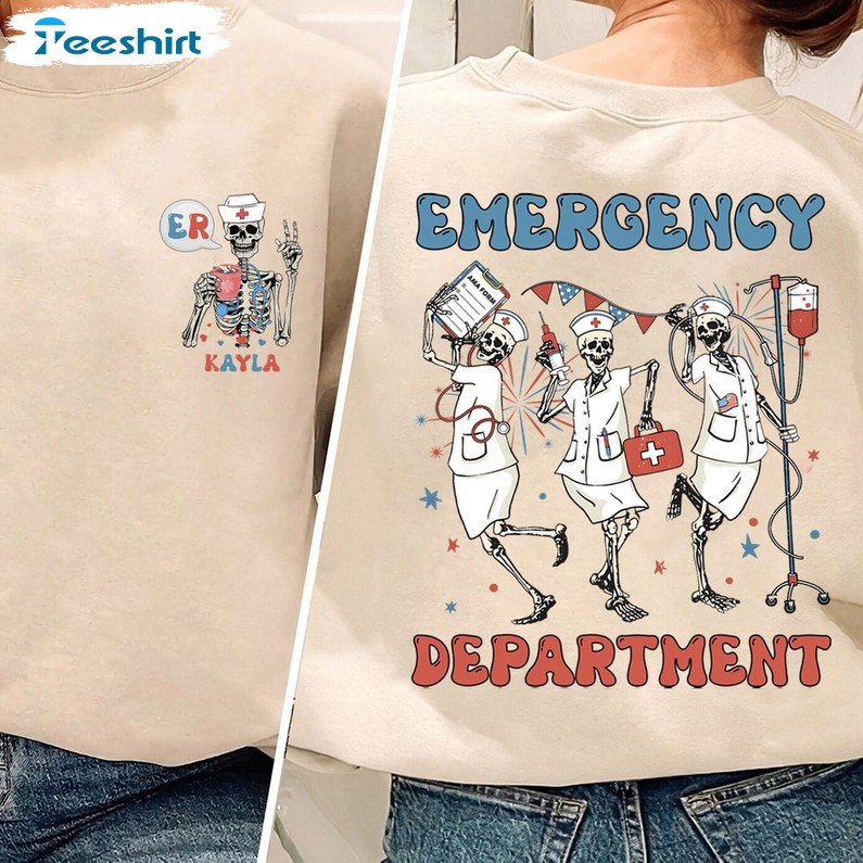 Independence Day Nurse Unisex Hoodie, Emergency Department 4th Of July Shirt Tank Top