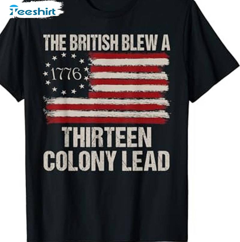 America Flag Modern Long Sleeve , Unique British Blew 13 Colony Lead Shirt Tank Top