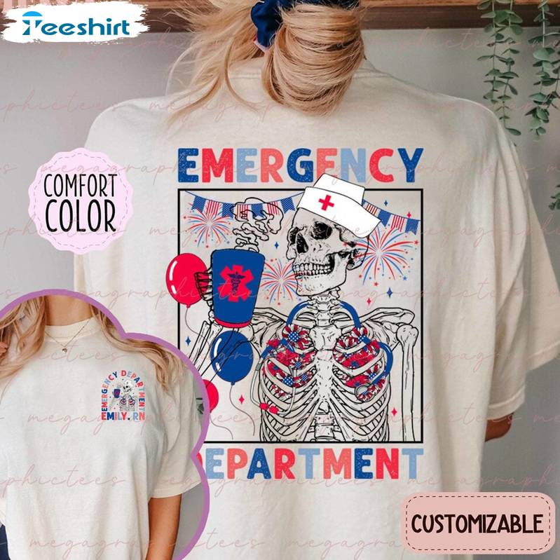 Nurse American Unisex T Shirt , Must Have Emergency Department 4th Of July Shirt Sweater