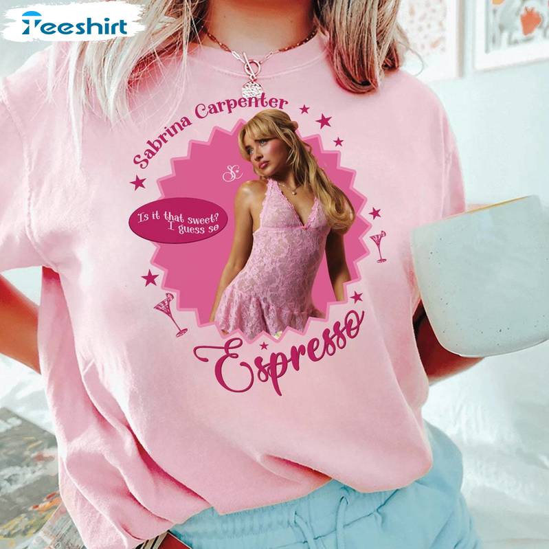 Sabrina Carpenter New Rare Shirt, Creative Fashion Concert Short Sleeve Crewneck