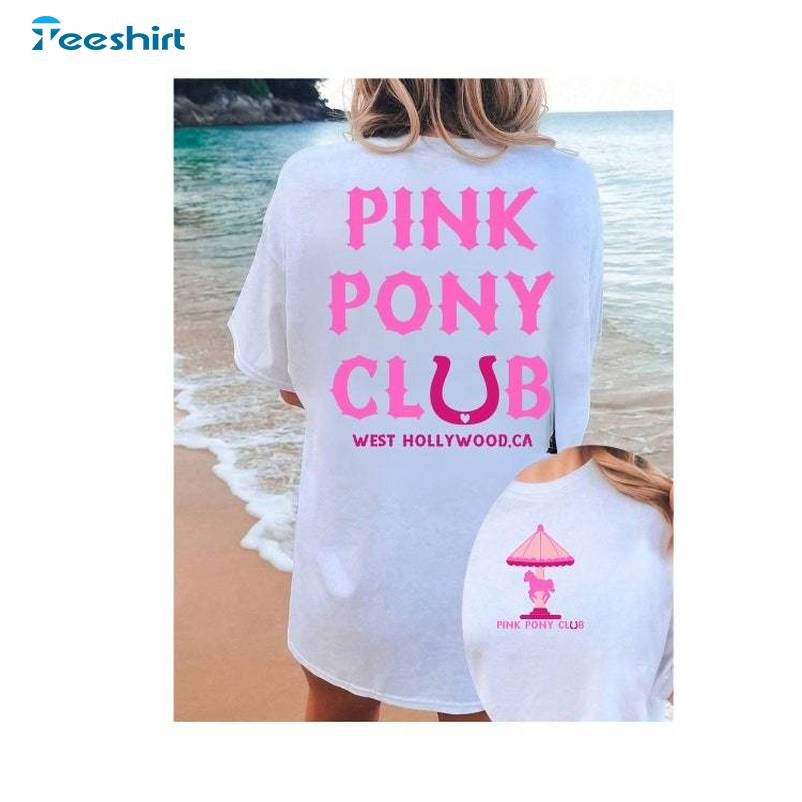 Must Have Pink Pony Club Shirt, Neutral West Hollywood Short Sleeve Crewneck