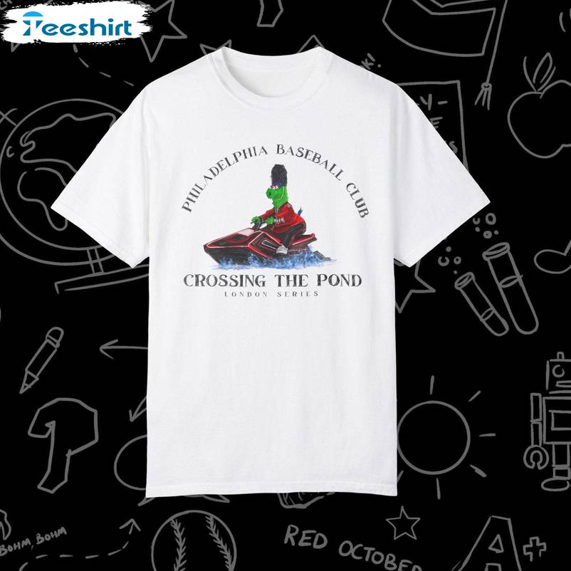 Crossing The Pond Comfort Colors Shirt, Phialadelpha Basketball Club Crewneck Tee Tops