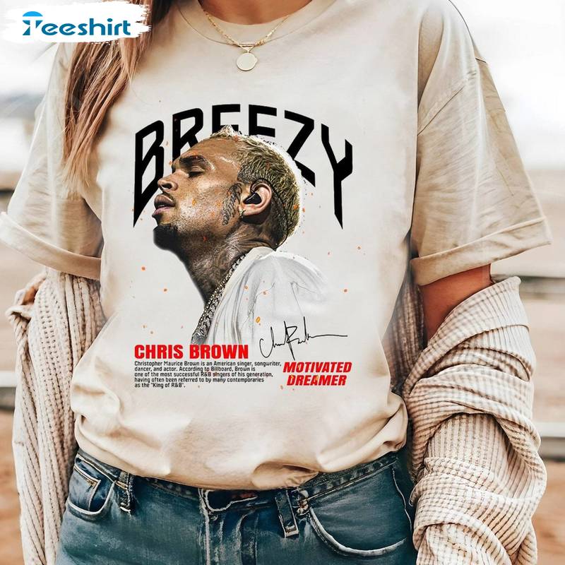 Unique Chris Brown Concert Unisex Hoodie, Groovy Chris Brown Shirt Long Sleeve