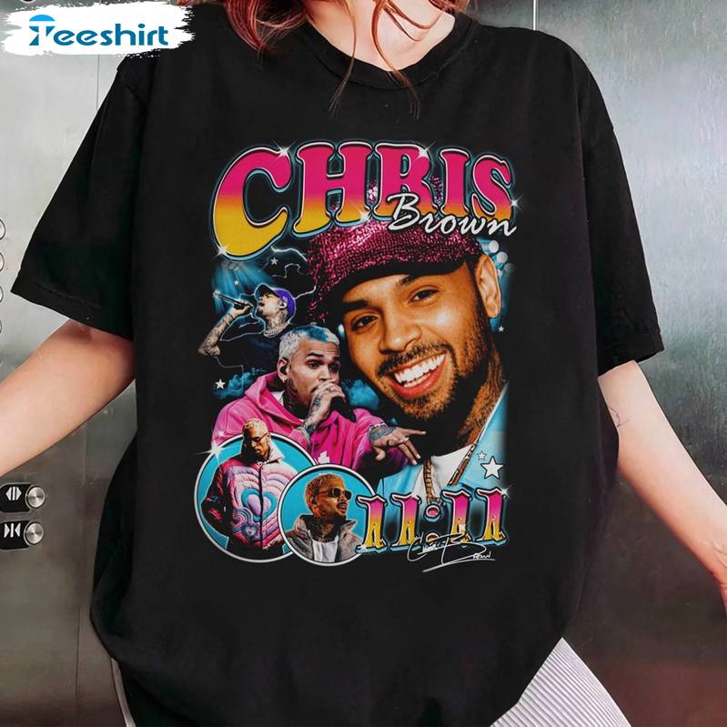 New Rare Chris Brown Shirt, Creative Chris Brown Hip Hop Short Sleeve Long Sleeve