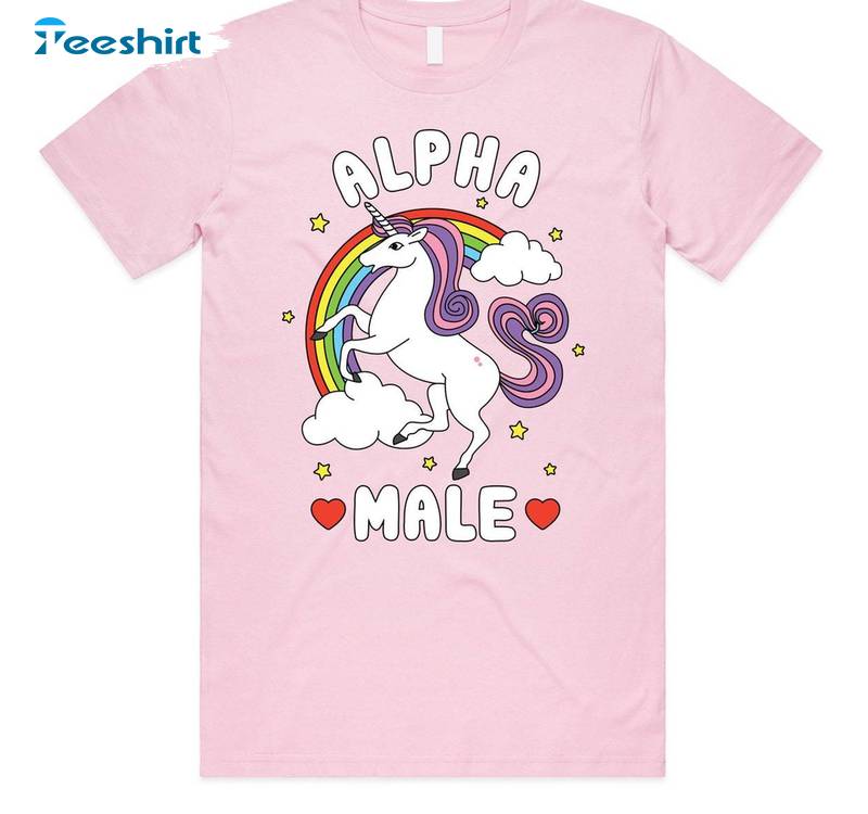 Funny Meme Unicorn Unisex Hoodie, Cool Design Alpha Male Shirt Tank Top