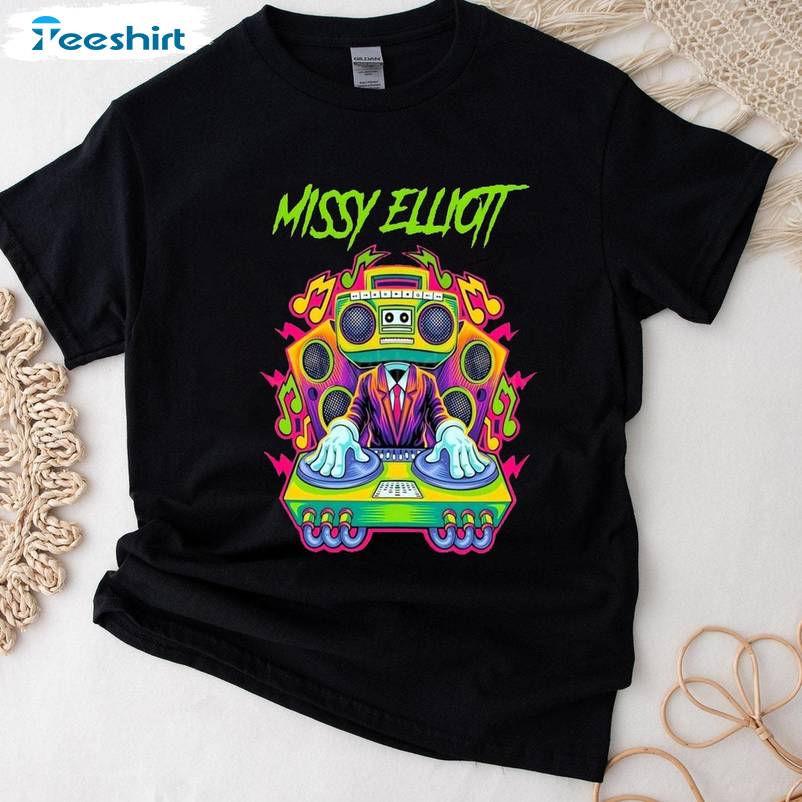 Awesome Missy Elliott Shirt, Trendy Music Tour Long Sleeve Tee Tops