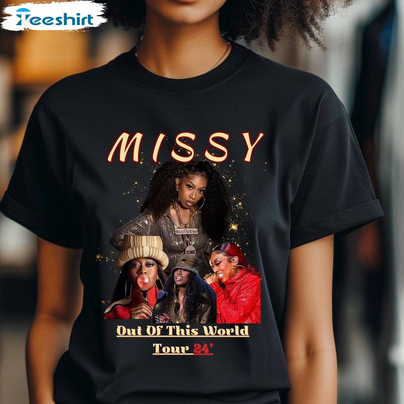 Unique Missy Elliott Shirt, Out Of This World 2024 Concert Long Sleeve Tee Tops