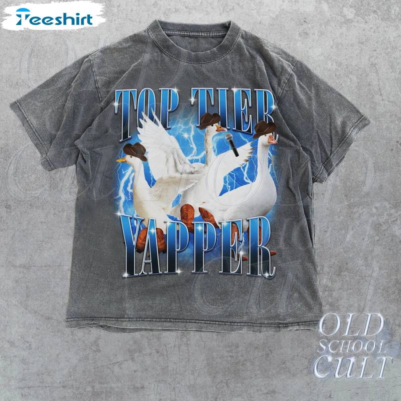 Groovy Top Tier Yapper Shirt, Goose Yapper Long Sleeve Tee Tops