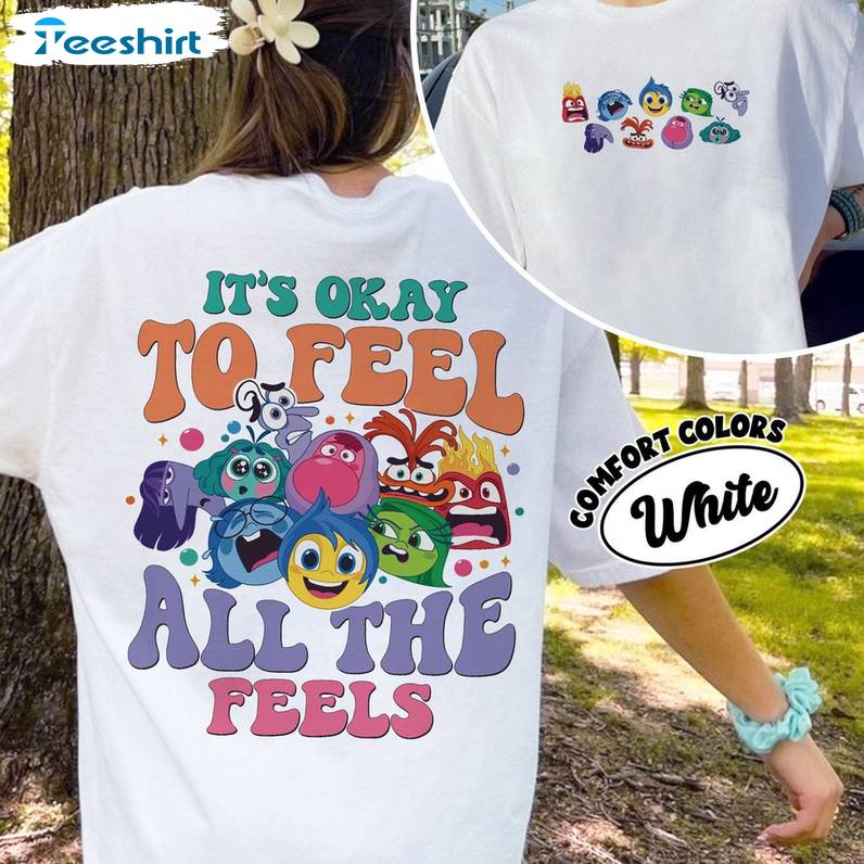 Inclusion Speech Unisex T Shirt , New Rare It's Okay To Feel All The Feels Shirt Short Sleeve