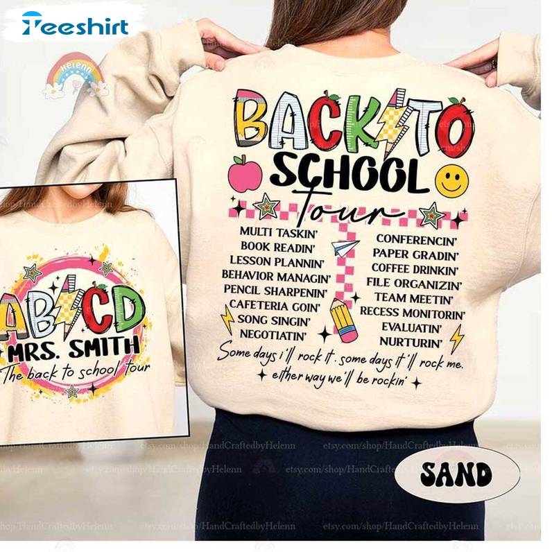 Kindergarten Teacher Unisex T Shirt , Groovy The Back To School Tour Shirt Sweater