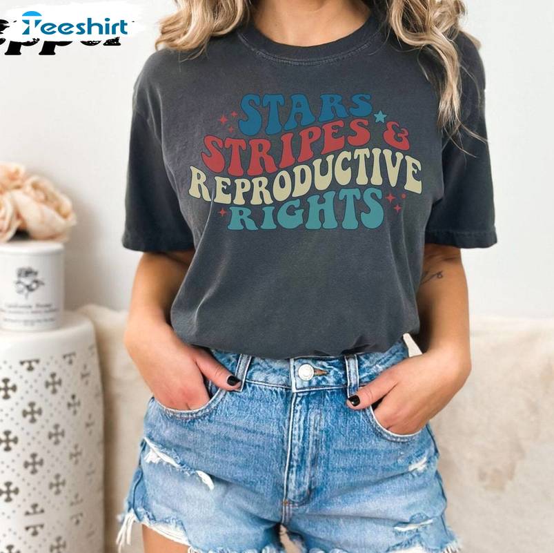 Retro Fourth Of July Unisex Hoodie, Trendy Stars Stripes And Reproductive Rights Shirt Tank Top