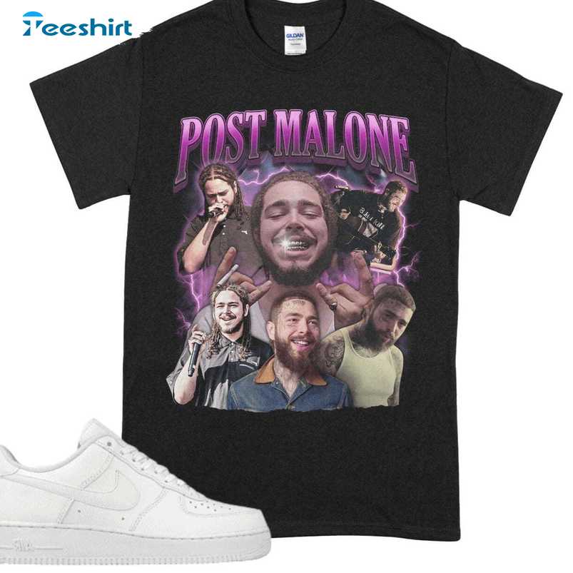 Trendy Post Malone T Shirt, Creative Post Malone Tour Shirt Long Sleeve