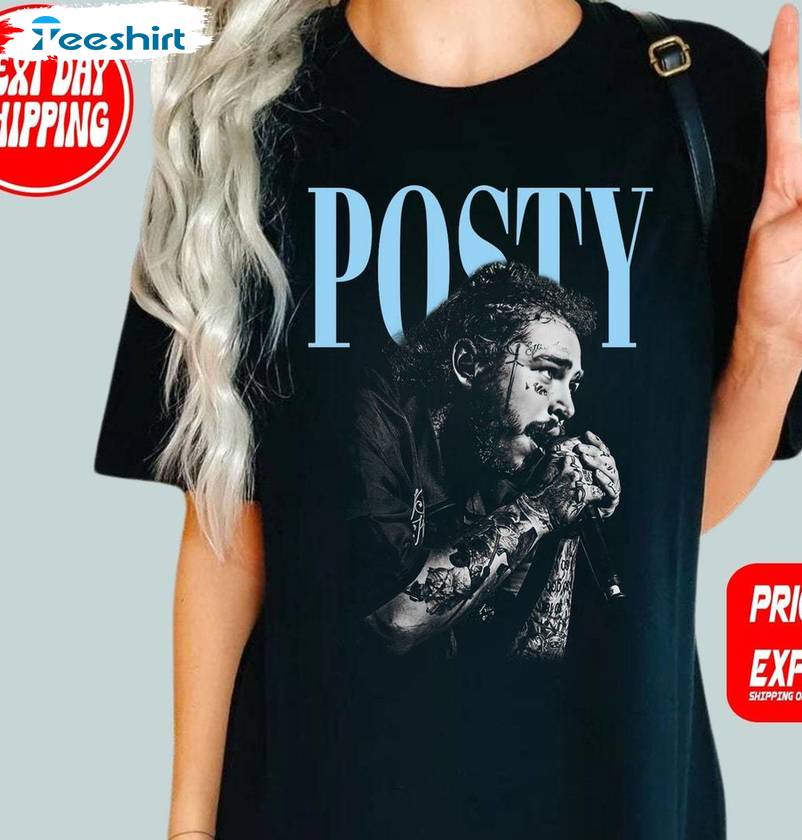 Cool Design Post Malone Tour Shirt, Post Malone Music Rap Short Sleeve Crewneck