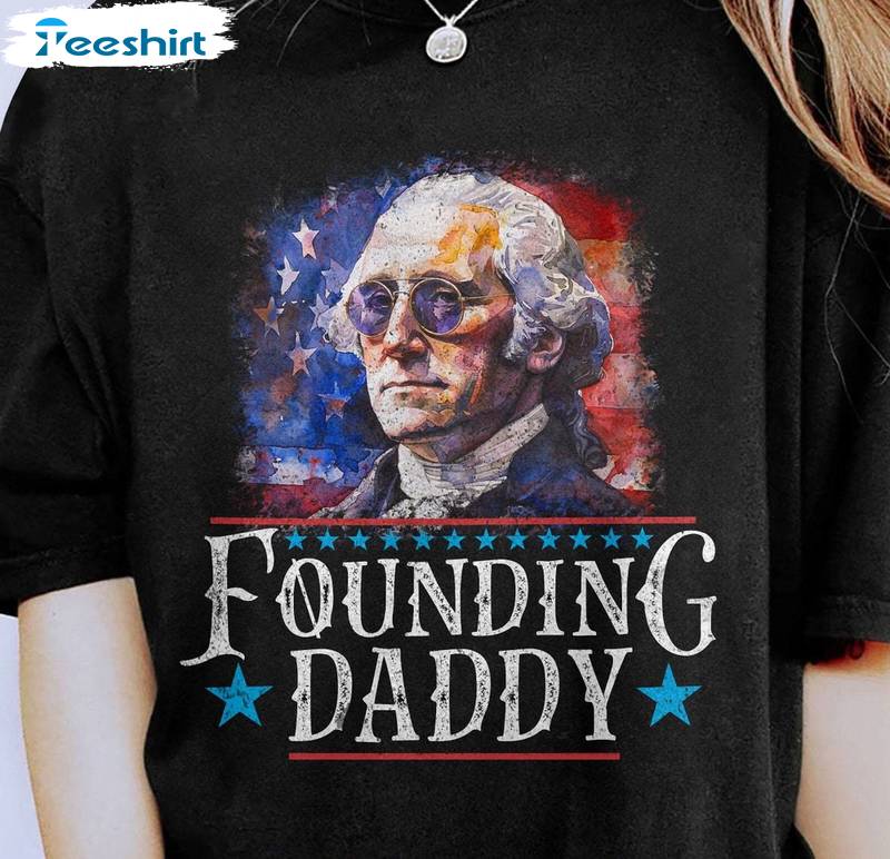 Limited Founding Daddy Shirt, Creative Dad Humorous Tee Tops Sweater