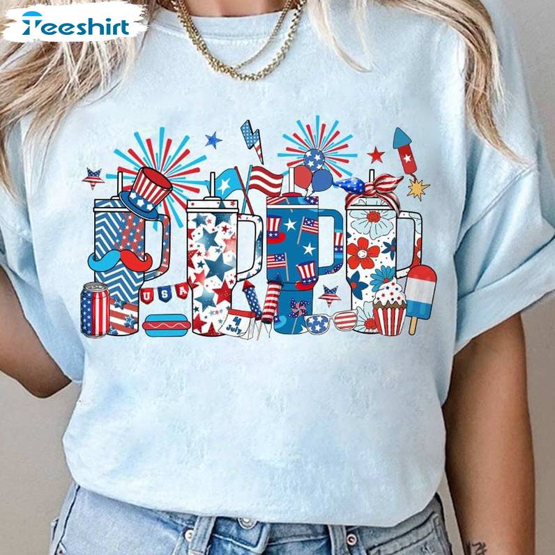 America Unisex Hoodie, Groovy Obsessive Cup Disorder 4th Of July Shirt Sweater