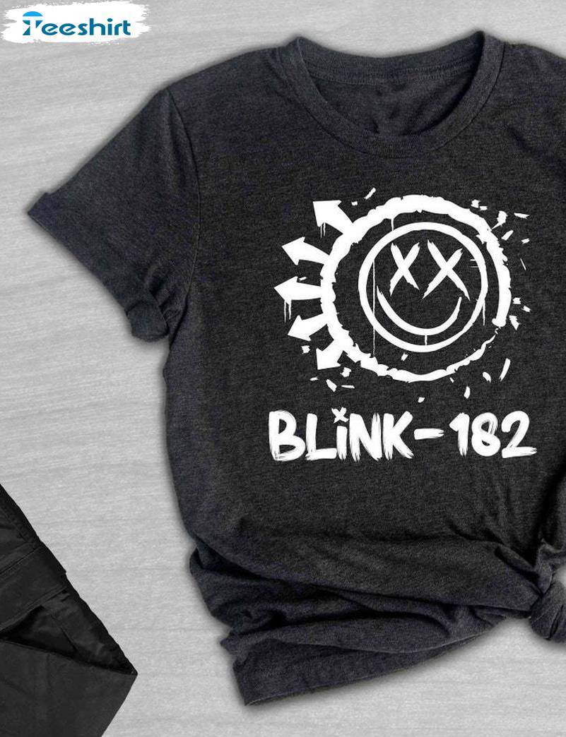 Cute Blink 182 Shirt, Smile Face Must Have Crewneck Long Sleeve