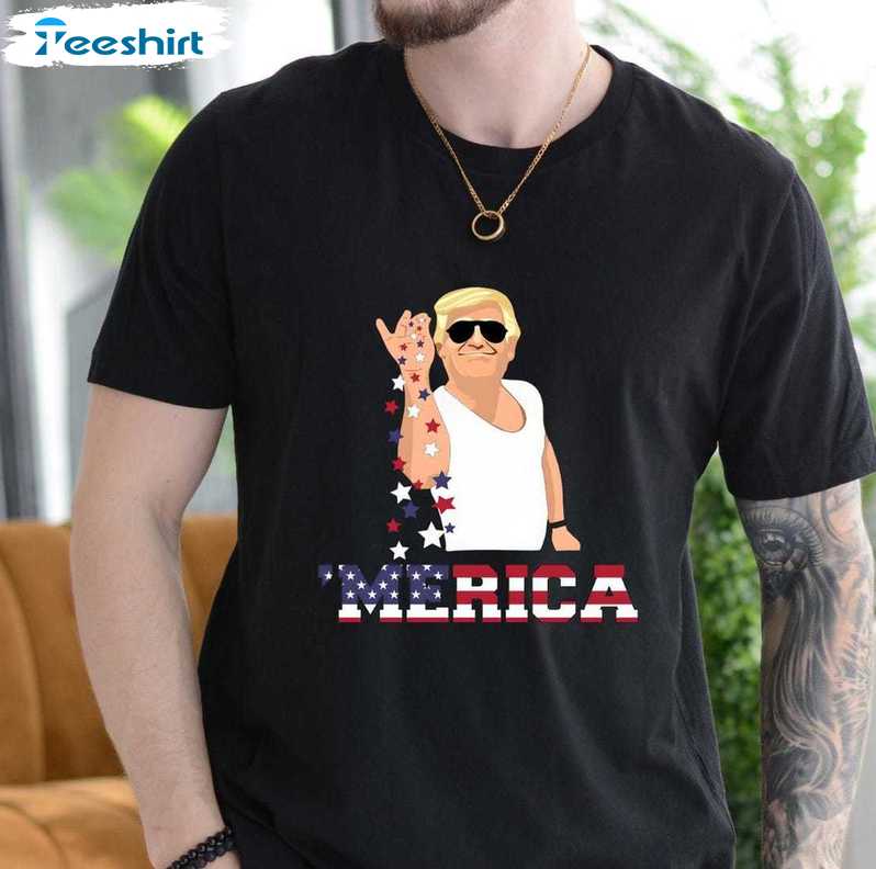 Trump Bae Funny Unisex Hoodie, Groovy Trump 'Merica Shirt Long Sleeve