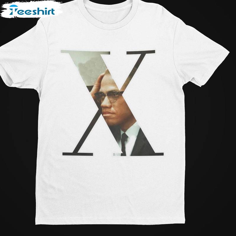 Malcolm X Cool Design T Shirt, Comfort Short Sleeve Long Sleeve For Men Women