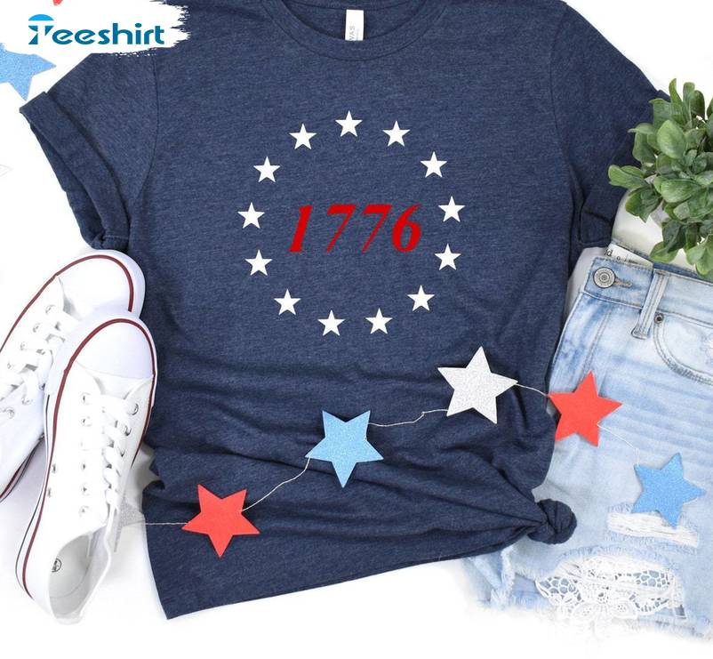 Independence Day Unisex Hoodie, Groovy 1776 Americas Version Shirt Crewneck