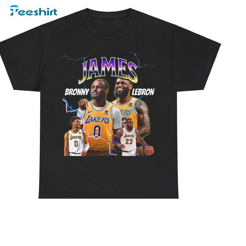 Vintage LeBron And Bronny Shirt, Must Have Unisex Hoodie Short Sleeve Gift For Fan