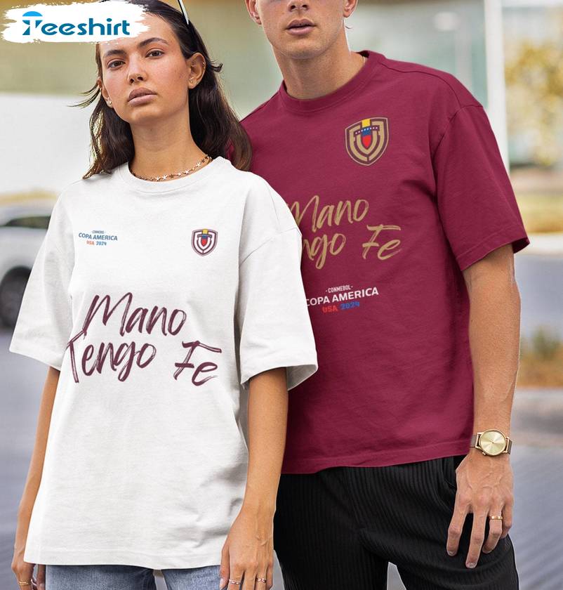 Cool Design Mano Tengo Fe Shirt, Limited Jersey Venezuela Youth Long Sleeve Tee Tops