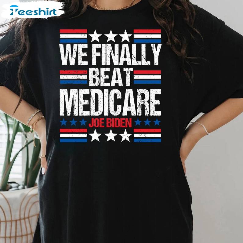 Funny 2024 Debate Trump Vs Biden Sweatshirt , Unique We Finally Beat Medicare Shirt Tank Top