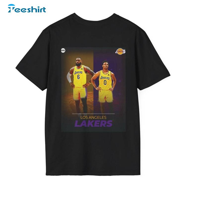 Los Angles Lakers Unisex Hoodie, Modern LeBron And Bronny Shirt Tee Tops