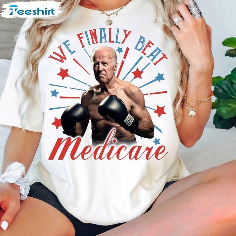 Cool Design Mericare T Shirt , Groovy We Finally Beat Medicare Shirt Long Sleeve