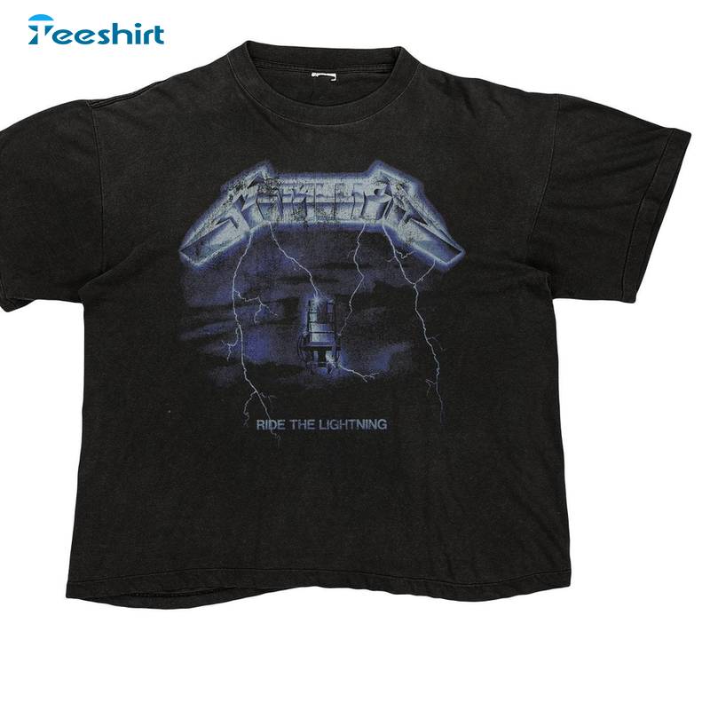 Trendy Metallica 72 Seasons Shirt, Vintage Metallica Ride The Lightning Long Sleeve Sweater