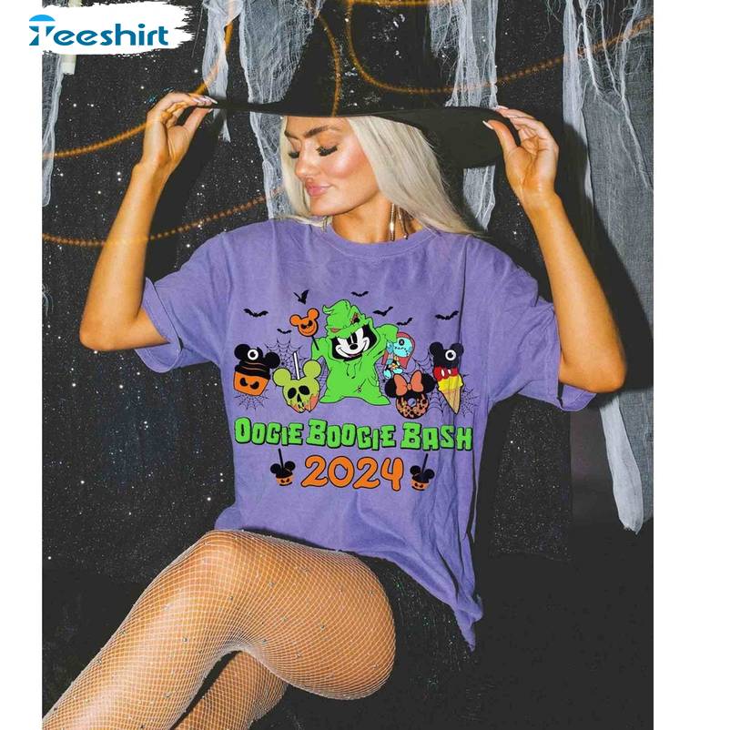 Oogie Boogie Cool Design Shirt, Groovy Mickey Mouse Short Sleeve Long Sleeve