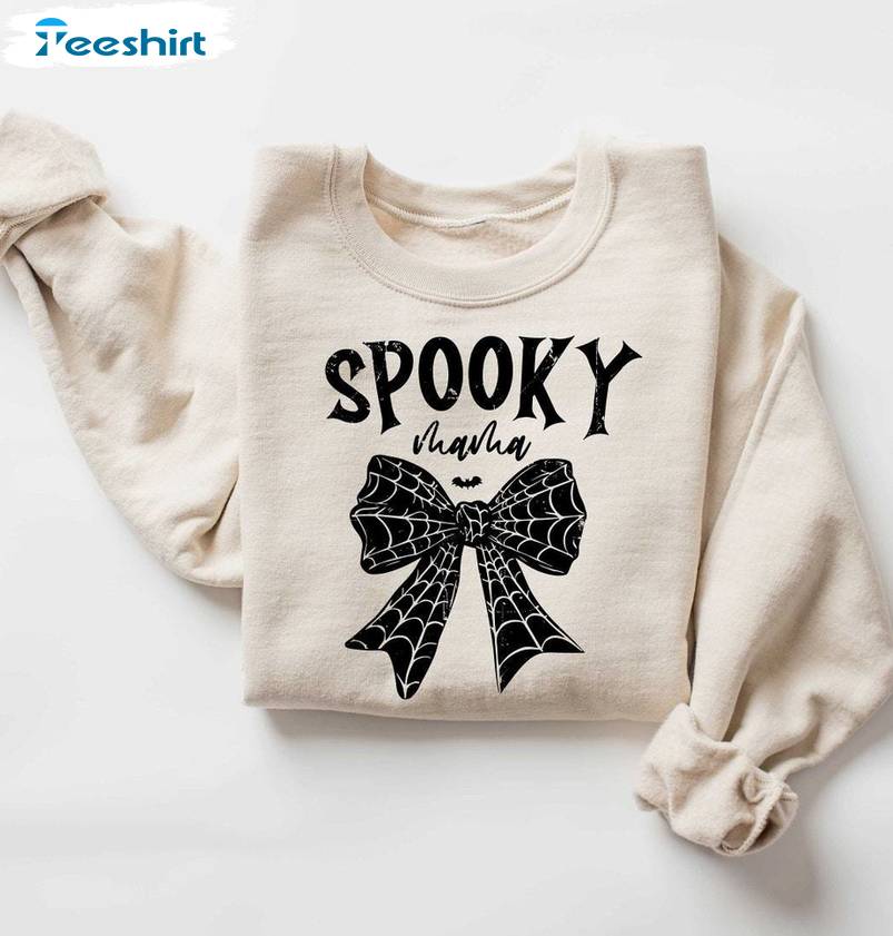 New Rare Spooky Mama Shirt, Must Have Halloween Spooky Crewneck Long Sleeve