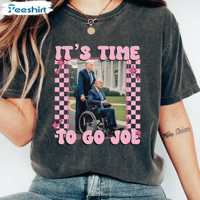 Trendy It's Time To Go Joe Shirt, Creative Joe Wheelchair T Shirt Unisex Hoodie