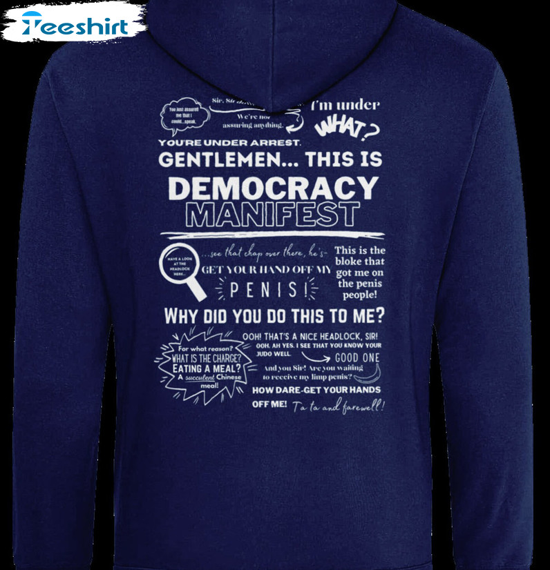 This Is Democracy Manifest Hoodie - Trending Tee Tops Short Sleeve