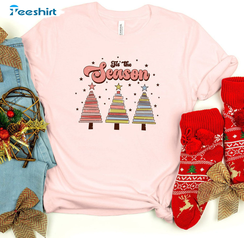 Tis The Season Christmas Shirt - Merry And Bright Unisex Hoodie Crewneck