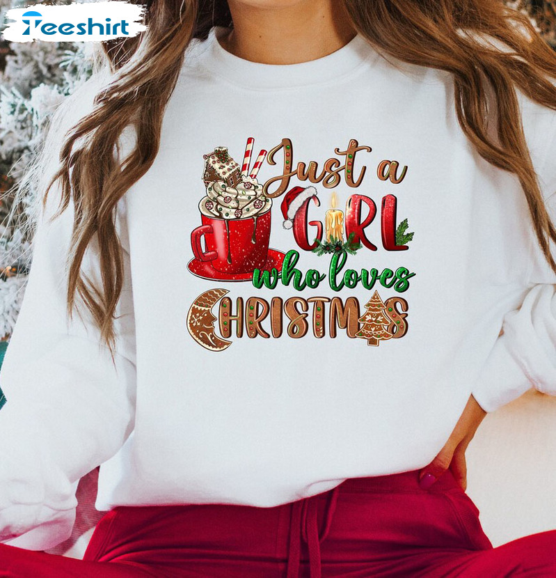 Just A Girl Who Loves Christmas Trendy Unisex Hoodie Sweatshirt