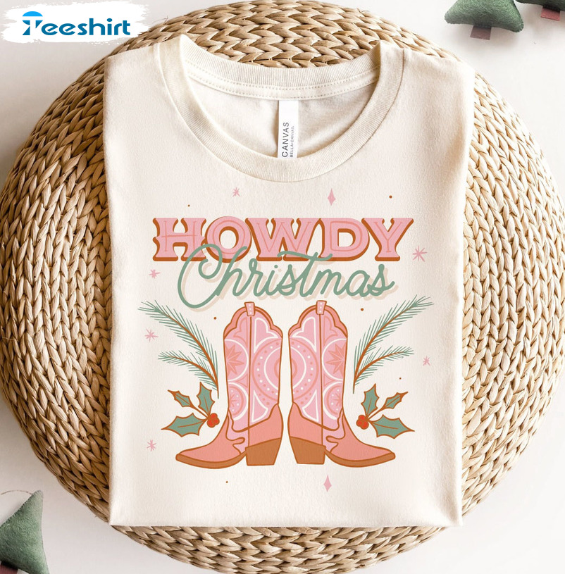 Howdy Christmas Shirt - Western Christmas Sweatshirt Unisex Hoodie