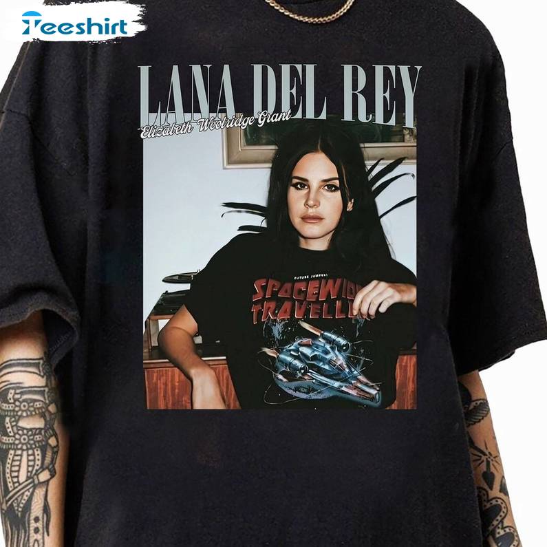 New Rare Lana Del Rey Shirt, Blue Banisters Album Crewneck Long Sleeve