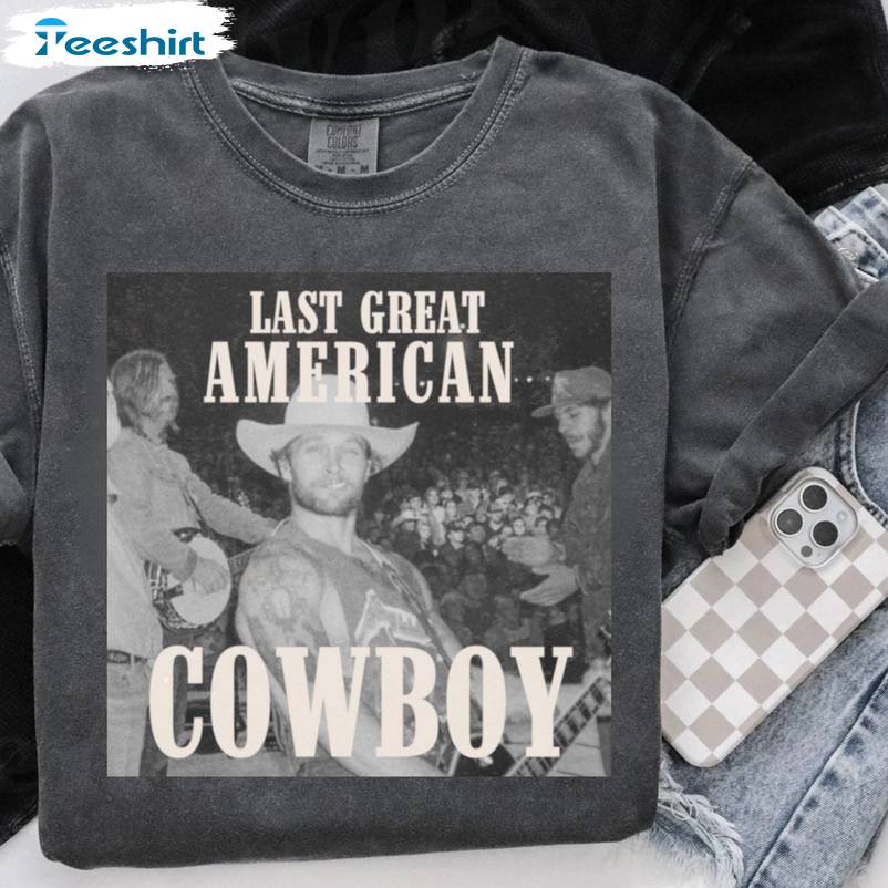 Last Great American Cowboy Unisex Hoodie, Trendy Zach Bryan Tour Shirt Sweater