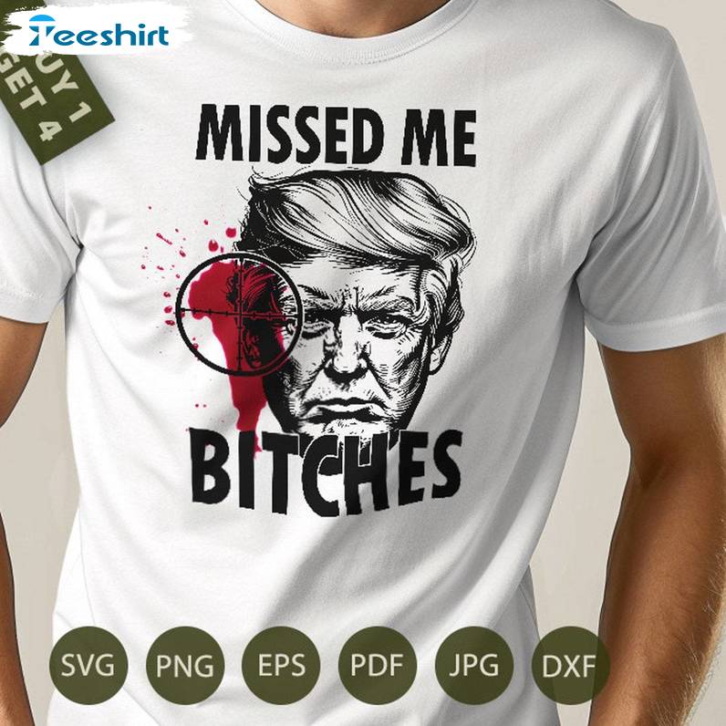 Trump Shot Maga Republican Unisex Hoodie, Limited You Missed Bitches Shirt Sweater