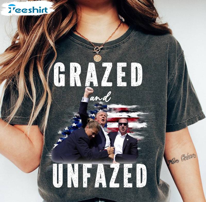 Glazed And Unfazed Limited Shirt, Trump Supporter Modern Crewneck Tee Tops