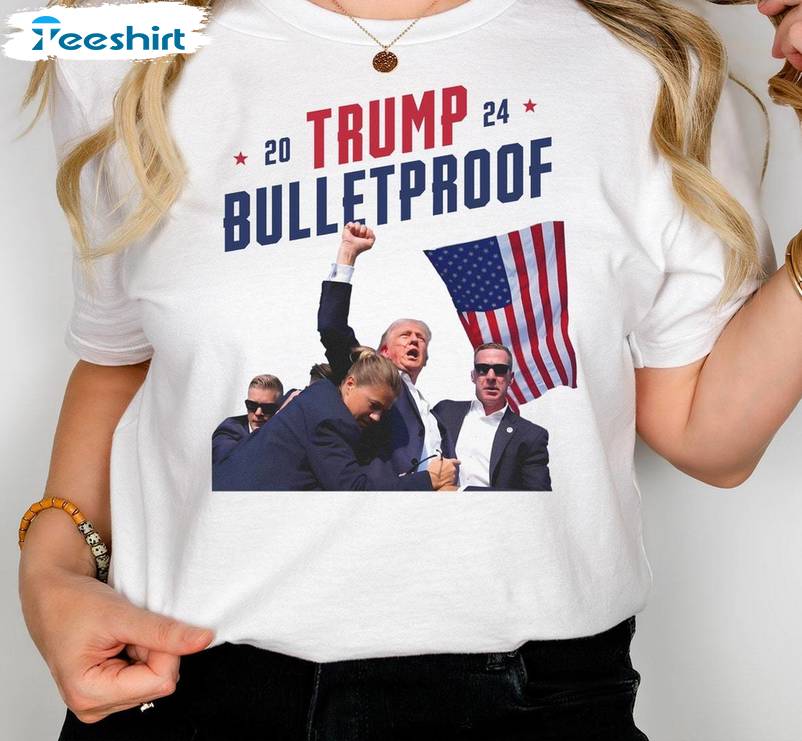 Unique Fight President Trump Unisex Hoodie, New Rare Trump Bulletproof Shirt Tank Top