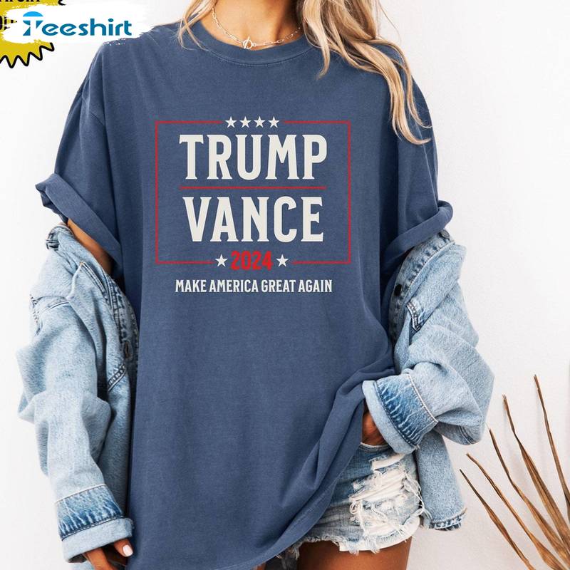 Awesome Trump Vance Shirt, Groovy Trump 2024 Election Tee Tops Sweater