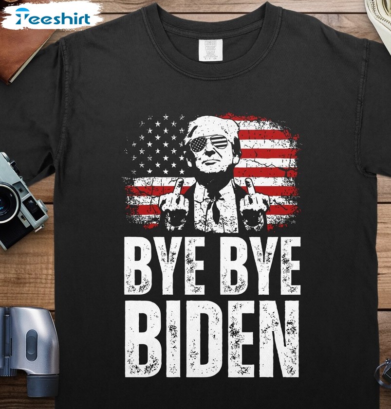 Bye Bye Joe Biden Shirt, Pulls Out Of Presidential Election Campaign Long Sleeve Crewneck