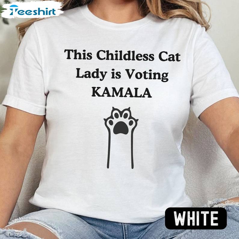 Paw Childless Cat Lady Shirt, Cat Lovers Short Sleeve Hoodie