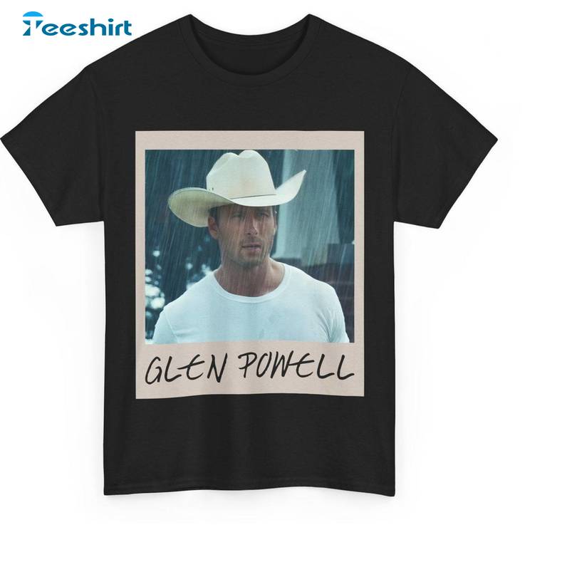 Hot Glen Powell Shirt, Cowboy Retro Unisex T Shirt Unisex Hoodie