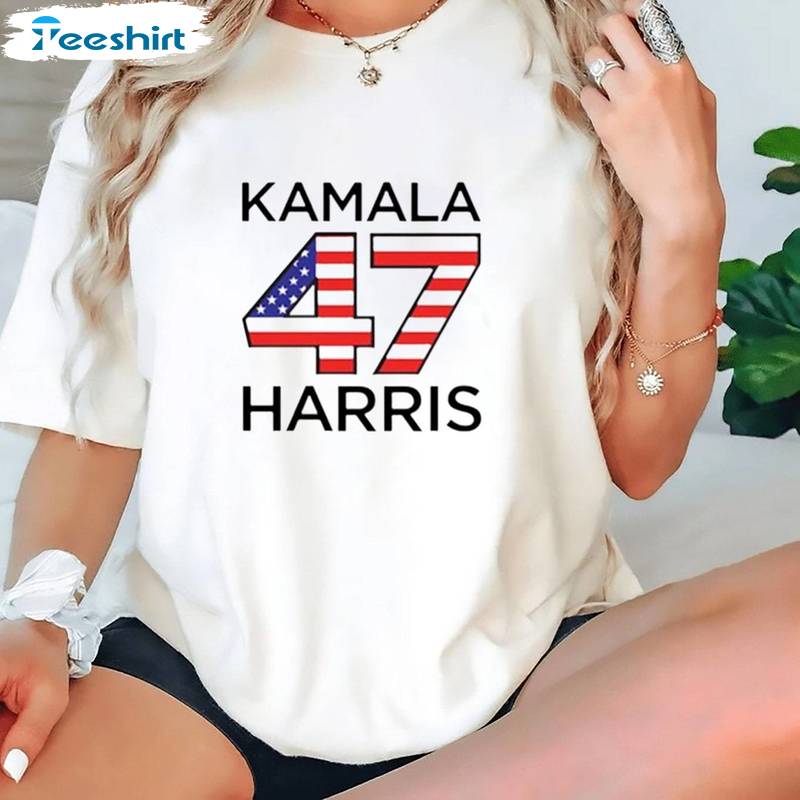 Madam President 47 Kamala Harris Shirt, 2024 Unisex T Shirt Short Sleeve