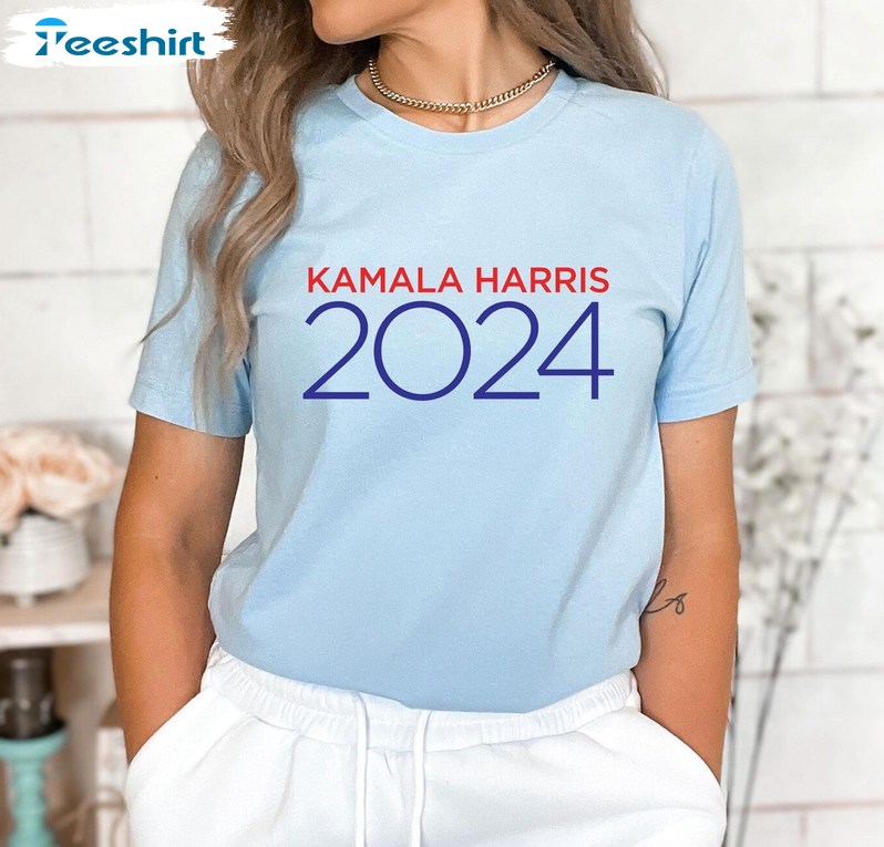 Neutral Kamala Harris Shirt, 2024 Politic Event Long Sleeve Crewneck