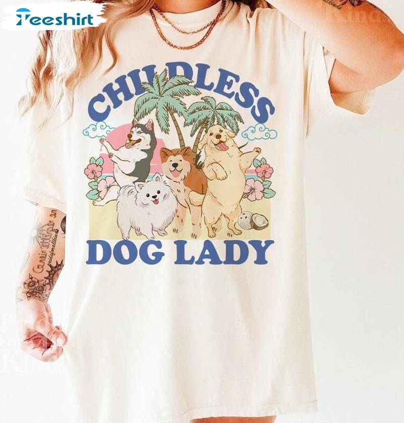 Elegant Childless Dog Ladies Shirt, For Kamala Suffragette Unisex Hoodie T-shirt