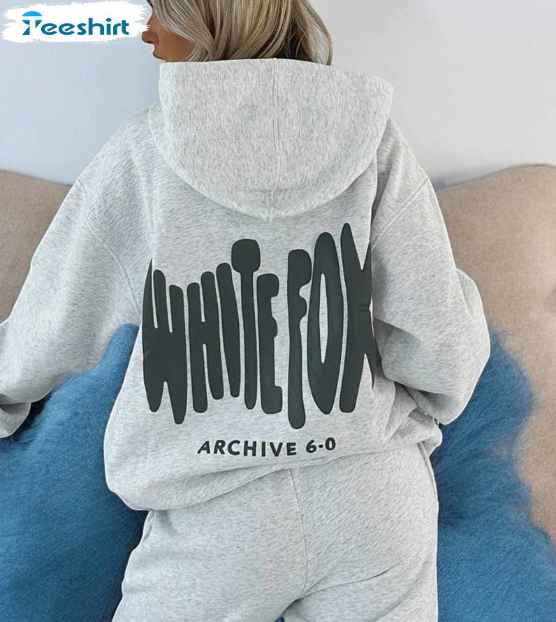 Cute Archive Whitefox Hoodie, Bubbly Puffy Long Sleeve Crewneck